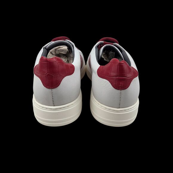 Gernie 613\'s Low Athletic Sneakers White Maroon Leather Lace Up Mens Size 11 main image 9